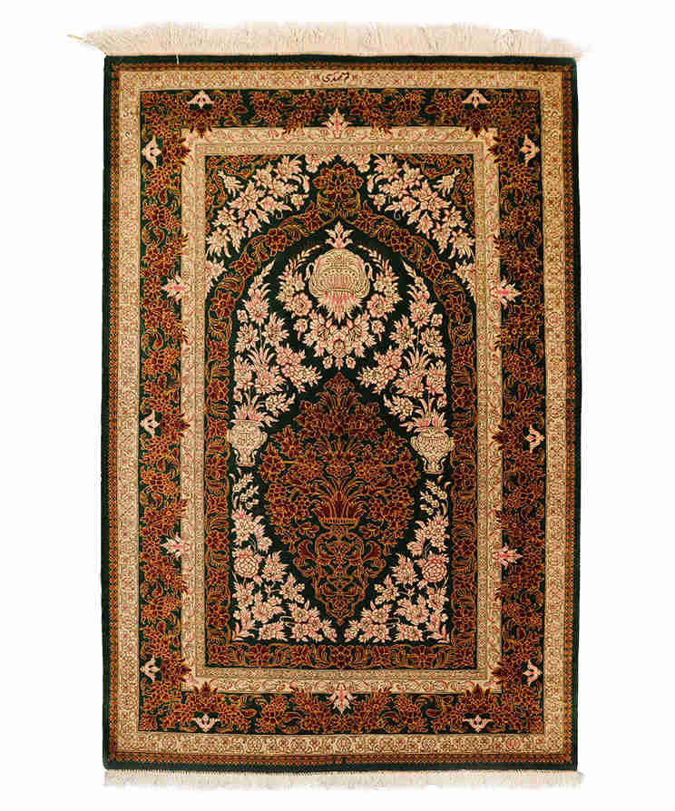 Authentic Persian Qum Silk Rug
